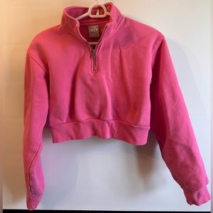 Pink Aritzia quarter zip size S